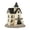 B, variant on Lighted Halloween Village House Figurine, LED Glowing Spooky Mansion Statue with Ghost Pumpkin Tombstone, Button Battery Operated Resin Tabletop Decoration for Halloween Home Party