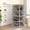 Grey, variant on 4 Tier Rotating Shoe Rack Tower, 360° Spinning Lazy Susan Shoe Organizer, Revolving Round Carousel for Shoes and Handbags, Black