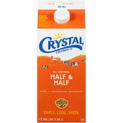 Crystal Creamery Real California Fresh All-Natural Half & Half Paper Carton 1/2 Gallon 64 fl oz