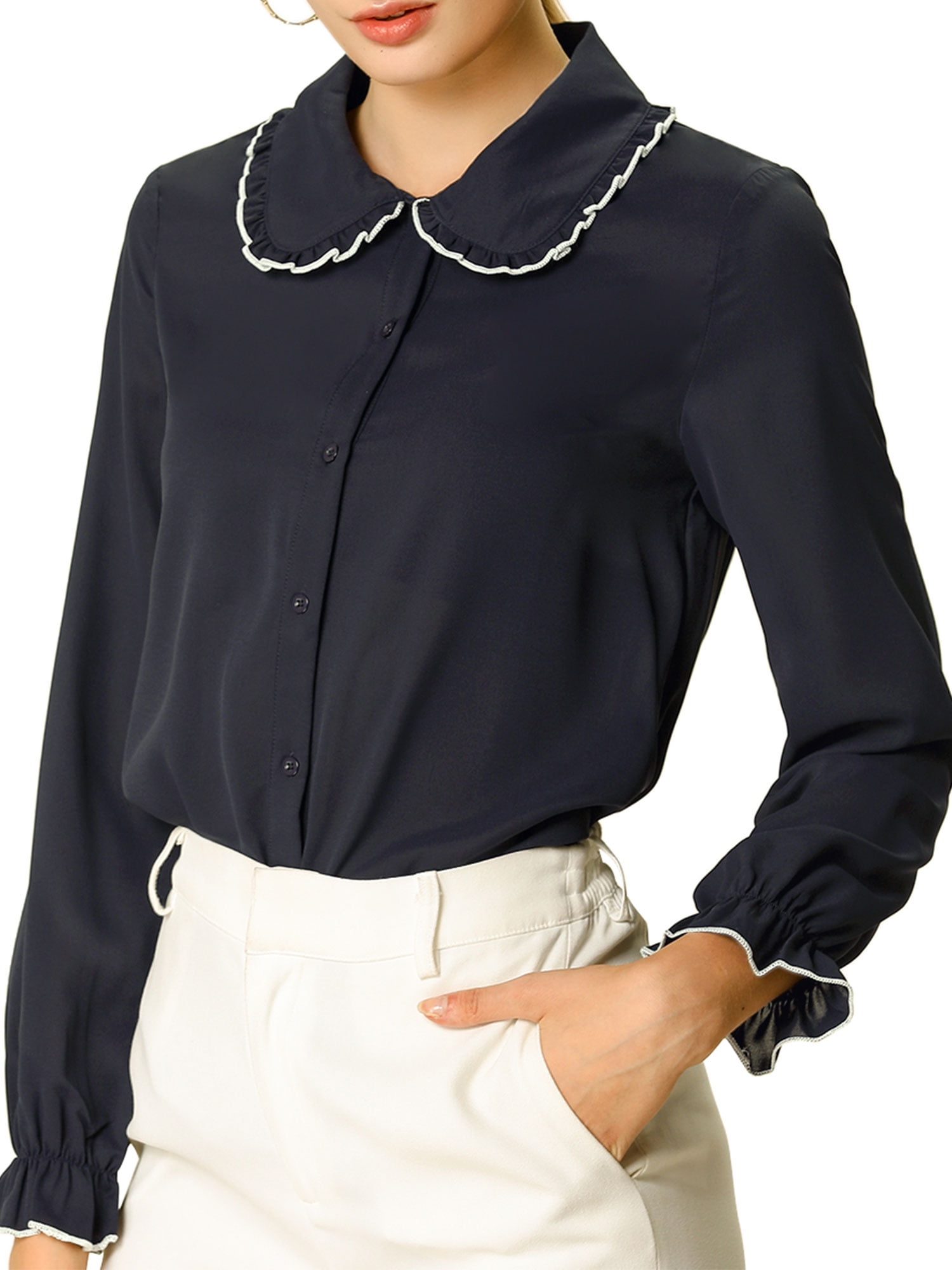 peter pan collar shirt womens