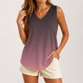 thumbnail image 4 of Molidfa Women's V-Neck Sleeveless Gradient Color Relaxed Fit Casual Cami Modern Summer Top, 4 of 5