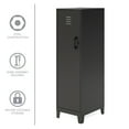 thumbnail image 6 of Space Solutions 53.38 inch High 4 Shelf Storage Locker Cabinet, Welded Metal, Fully Assembled, Vented Door, 3 inch Riser Legs, Black, 6 of 15