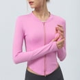 thumbnail image 2 of AherBiu Sports Jackets for Women Zip up Lightweight Cropped Stretchy Long Sleeve Yoga Tops Activewear, 2 of 7