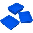 thumbnail image 1 of Storex Flat Storage Tray, Letter Size, 10 x 13 x 3 Inches, Blue, 5-Pack, 1 of 1