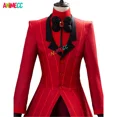 thumbnail image 4 of Disfraz de Alastor para cosplay, peluca, orejas, chaqueta roja, uniforme, trajes de fiesta de Halloween de Anime para hombres, conjuntos completos S-XXXL, 4 of 5