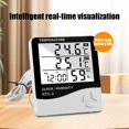 thumbnail image 4 of Bdday Home Humidity Meter Indoor Dry And Wet Electronic Clock Thermograph Intelligent Industrial Digital Display Temperature And Humidity Meter, 4 of 6