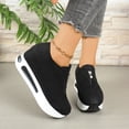 thumbnail image 5 of Womens Platform Loafers Sneakers High Heels Casual Shoes (Black 42), 5 of 8