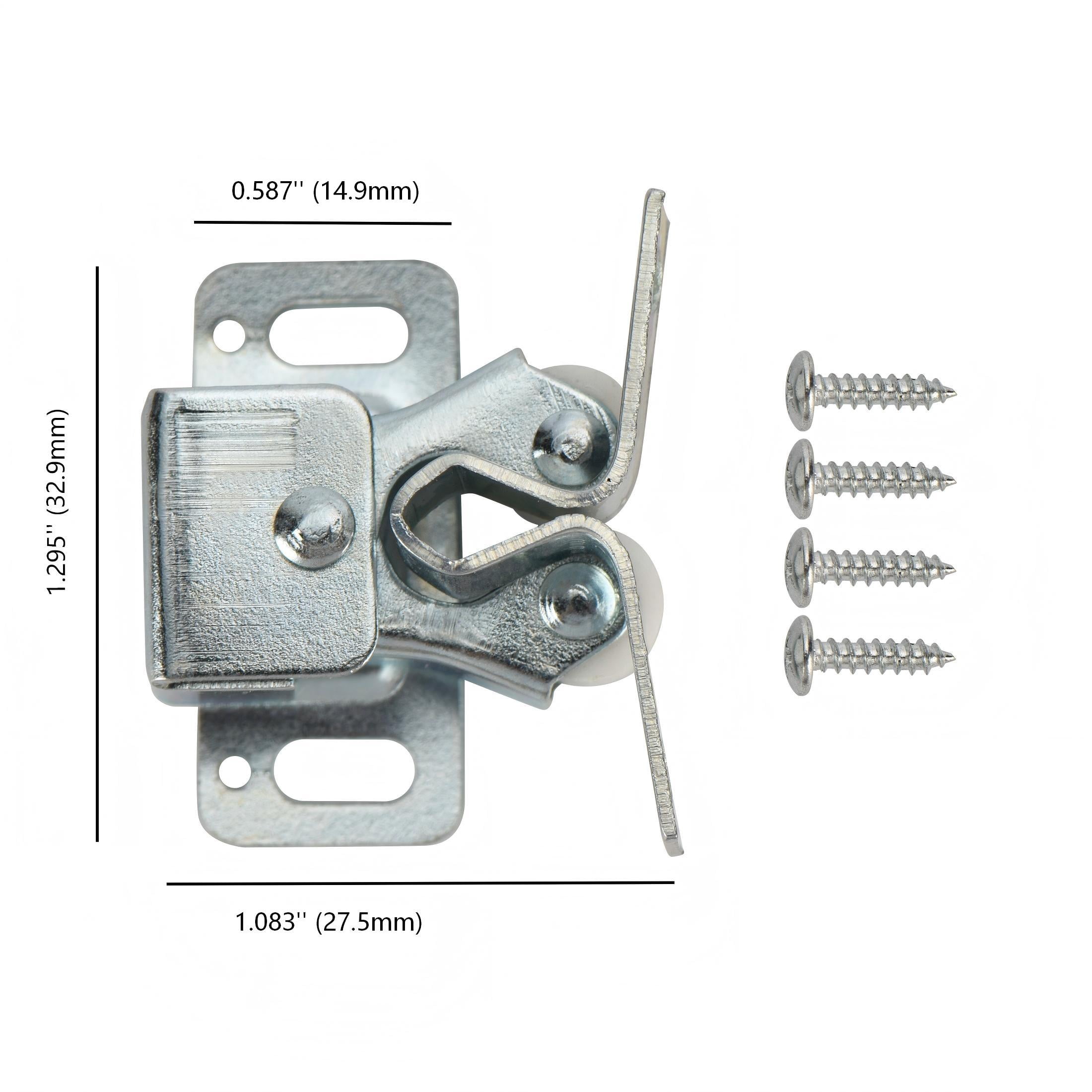 Double Roller Catch with Strike, Zinc Plated