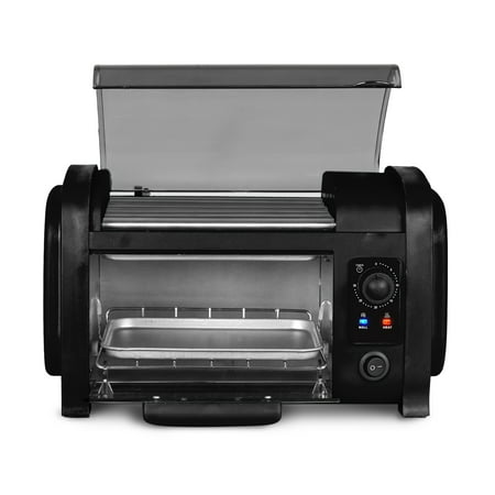 Elite Cuisine EHD-051B Hot Dog Roller and Toaster Oven, (Best Way To Cook Hotdogs In Oven)
