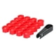 thumbnail image 3 of 20 tapacubos para tuercas de rueda de coche de 19 mm, protección exterior para llantas con herramienta de extracción rojo, 3 of 9