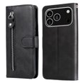 thumbnail image 1 of Estuche de Cuero PU con Cierre para iPhone 17 Pro , Funda Protectora con Billetera y Correa, 1 of 5