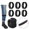 thumbnail image 2 of WUSUOWEI 12PCS Boot Blousers Elastic Strsp,11.8Inch,Boot Straps Bands Blousing Straps,Elastic and Practical,Nylon and Polyester,Ankle Hook,Blousers Ankle Strap for Hiking,Fishing,Gardening, 2 of 9
