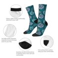 thumbnail image 4 of Honeii whiter Snowflake balloons Print Adult Socks,Crew Socks,Casual Calf Socks,Daily Wear Socks for Men & Women, Perfect for Sports, Casual and Everyday Use, 4 of 6