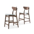 thumbnail image 1 of Christopher Knight Home Gavin Counter Chairs, 2-Pcs Set, Mint / Walnut Finish, 1 of 9