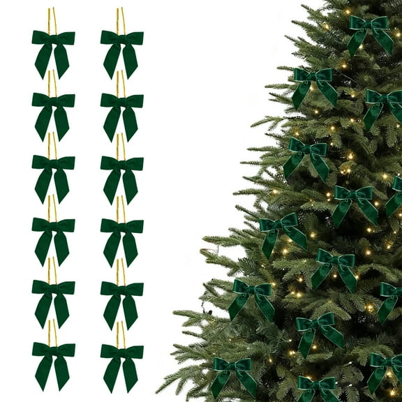 TFYZYY 12pcs Burgundy Velvet Christmas Bows - Small Decorative Ribbons for Wreaths, Gift Wrap, Crafts, Parties, Home Decor, 3.1in Mini Bows