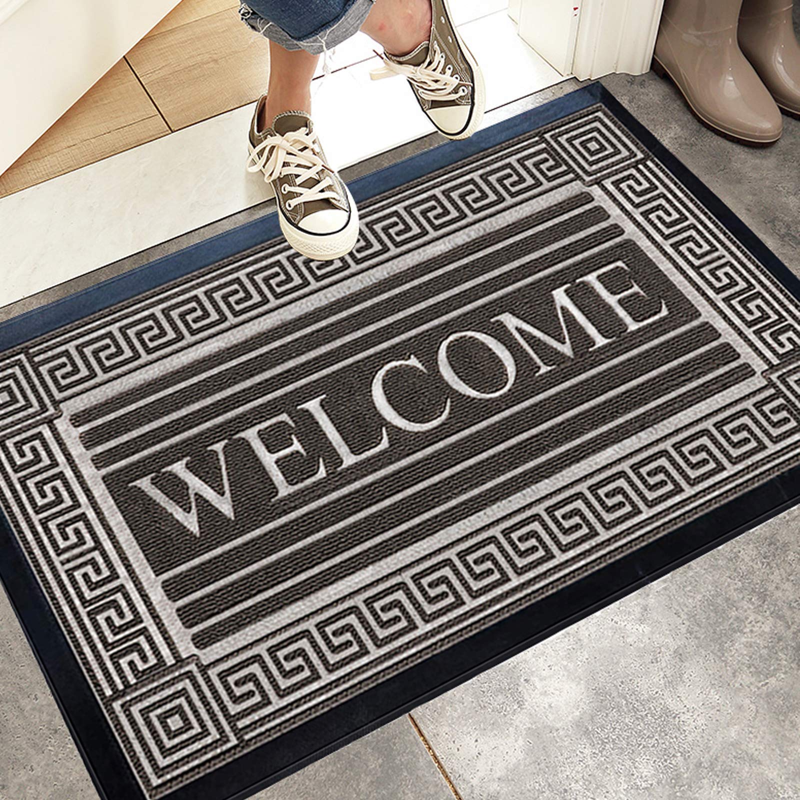 Door Mat with NonSlip Heavy Duty Rubber Backing, Mats