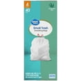 thumbnail image 3 of Great Value 4-Gallon Small Drawstring Trash Bags, Eucalyptus Mint Scent, 40 Bags, 3 of 7