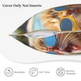 thumbnail image 5 of Susaid Sunglasses Beach Kittens Print Velvet Throw Pillow Covers Home Art Deco Pillowcase Square Pillow Case Cushion Cover for Bed Sofa Living Room Car Indoor and Outdoor-18"x18", 5 of 8