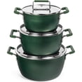 thumbnail image 1 of Granitestone Juego de ollas apilables, juego de ollas de 6 piezas para cocinar antiadherente, juego de utensilios de cocina para ahorrar espacio, juego de ollas con tapas de 1,5 qt, 3 qt y 5 qt, apto, 1 of 5