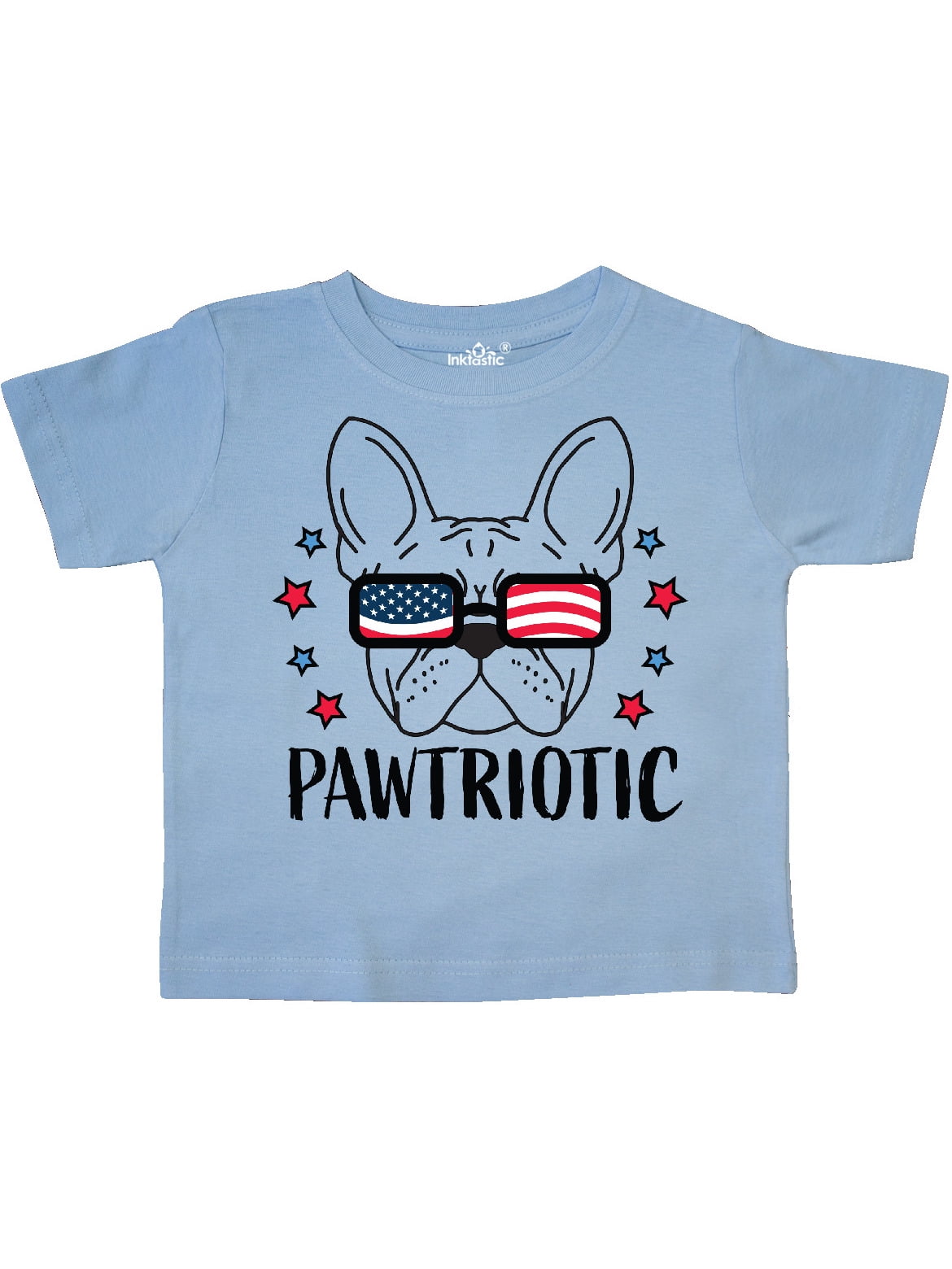 inktastic Pawtriotic with Dog in American Flag Sunglasses Baby T-Shirt