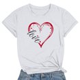 thumbnail image 2 of ICHUANYI Women's T-shirt Fashion Casual Crew Neck Short Sleeve Tops Valentine's Day Print Shirts Cloth New Trending, 2 of 3