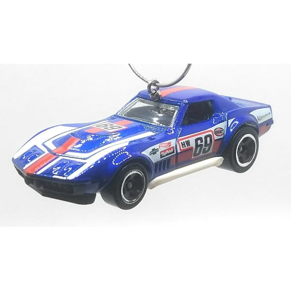 Christmas Ornament for 1969 COPO Chevy Corvette Blue White Red
