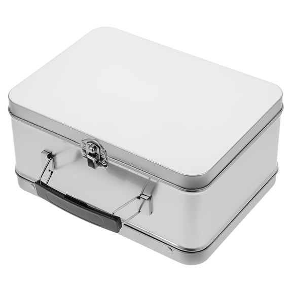 ACDANC Vintage Tin Lunch Box DIY Lunch Box Tin for Storage Crafts Metal Tin Box with Handle Metal Tin Box with Lid for Food Storage