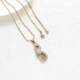 thumbnail image 4 of Infinity Heart Memorial Pendant Urn Necklace Ashes Holder Inlay Crystal Keepsake for Loved One, 4 of 7