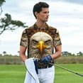 thumbnail image 3 of Rateoe Vintage Pattern Bald Eagle Pattern Men's Short Sleeve Polo Shirts, Golf Polo Shirts Short Sleeve Performance Moisture Wicking Dry-3X-Large, 3 of 6