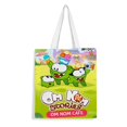 thumbnail image 1 of Om Nom Bolso de tela con estampado de lienzo para mujer, bolsa de compras reutilizable y estética, con cremallera interior, regalo para mujer, 35 × 40 cm., 1 of 6