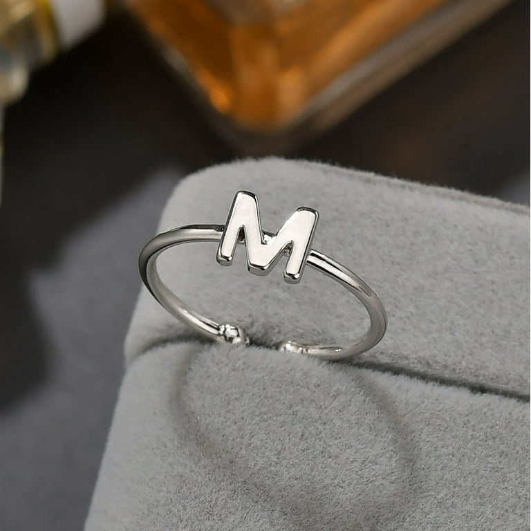 Letter hot sale name ring