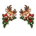 thumbnail image 2 of Christmas Peekaboos Door Frame Corner Decor, 2 Piece Wooden Xmas Door Topper Set, Holiday Frame Corner Signs for Doorways, Entryways, Interior Doors, Windows and Living Rooms, Reindeer Design, 2 of 6