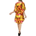 thumbnail image 2 of HAPPY BAY Women's Summer Loungewear Relaxed Fit Caftan Mini Casual Sundress 2X-3X Yellow, Beach, 2 of 4