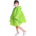 thumbnail image 4 of Poncho de Pluie pour Enfants Veste à Capuche Imperméable, Vert Herbe, m, 4 of 5