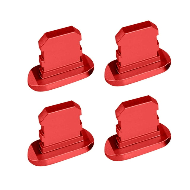 Methold 4Pcs Mobile Phone Stopper Dust Proof USB Protection Anti-dust Cap Micro Charging Port Replacement for 13/Mini/Pro/Pro Max Cables de audio/vídeo Rojo