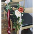 thumbnail image 4 of Silla de boda Respaldo Silla de flores Decoraciones Silla floral artificial Banco Flores decorativas para boda Jardín Recepción de vacaciones al aire 15cmx60cm Gloria flores de la boda, 4 of 5