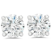 Pompeii 2 1/2 ct Round Diamond Screw Back Studs in 14k White Gold (,)