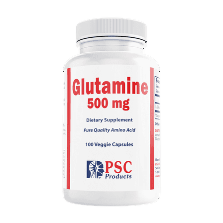 Glutamine, 500 mg, 100 Capsules