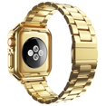 thumbnail image 3 of LGSY Compatible with Apple Watch Band Series 8 7 6 5 4 3 2 1 SE 42mm 44mm 45mm Women and Men Stainless Steel Strap with TPU Case for iWatch Bands, 3 of 7