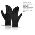 thumbnail image 7 of Mightlink 1 Pair Men Gloves Knitted Touchscreen Thickened Stretchy Full Finger Keep Warm Alpaca Wool Autumn Winter Adults Motorcycle Riding Gloves for Outdoor, 7 of 7