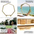 thumbnail image 4 of Efavormart 7FT Wooden Wedding Arch, Heptagonal Wedding Arbor, Photo Booth Backdrop Stand for Weddings, Parties, Indoor, Outdoor, Backdrops, Garden Decorations, 4 of 11