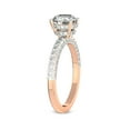 thumbnail image 4 of 1 Carat IGI Certified Pear Shape Lab Grown Diamond Engagement Ring | 14K Rose Gold | Atria Secret Double Halo Lab Diamond Ring | FG-VS1-VS2 Quality Friendly Diamonds, 4 of 5