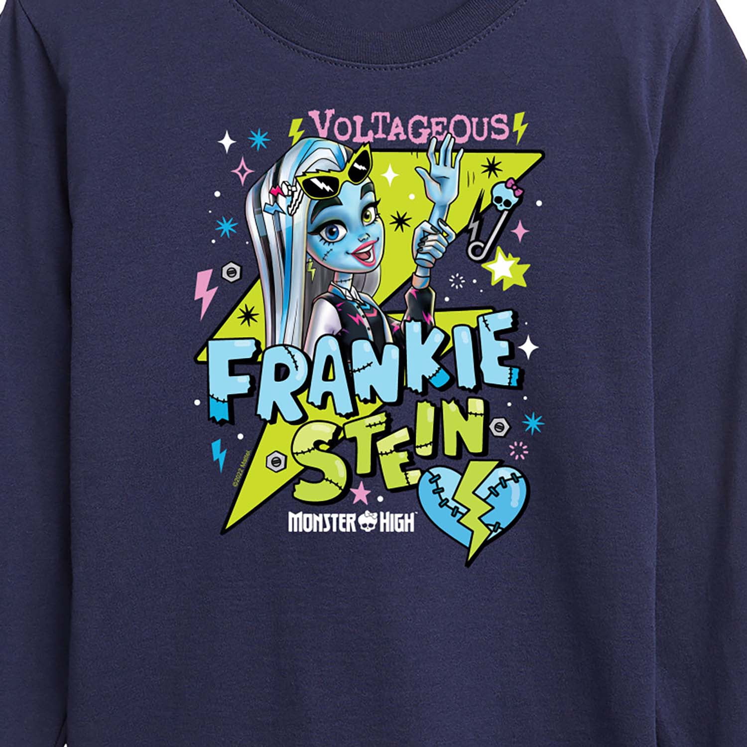 Monster High - Frankiestein Voltageous - Toddler And Youth Long Sleeve Graphic T-Shirt