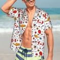 thumbnail image 5 of Lsque Canada Day pattern Hawaiian Shirt for Men, Unisex Summer Beach Casual Short Sleeve Button Down Shirts-3X-Large, 5 of 9