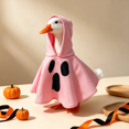 thumbnail image 4 of Desk Goose Halloween Outfit Pink Ghost Hoodie for 6.69 Inch Mini Goose Statue Desktop Decoration Accessory, 4 of 6
