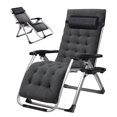 thumbnail image 3 of Lilypelle Zero Gravity Chair, Lawn Recliner, Reclining Patio Lounger Chair, Folding Portable Chaise with Removable Soft Cushion, Cup Holder, Headrest, 3 of 9