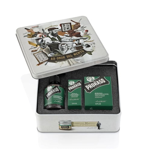 Kit de afeitado refrescante Proraso Proraso T.Taio Para todo tipo de barbas y piel, Kit perfecto para el mejor afeitado, Ideal para regalo