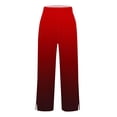thumbnail image 6 of Summer Cotton Linen Pants for Women Casual Boho Gradient Print Pants 2026 Vacation Wide Leg Stripe Lounge Pant, 6 of 6