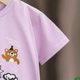 thumbnail image 7 of CAICJ98 Toddler Baby Boy Girl Graphic T-Shirt 6 12 18 24 Months 2T 3T 4T 5T Short Sleeve Crew Neck Loose Cute Tee Tops Summer Clothes (Light Purple,4-5 Years), 7 of 7