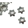 12x2mm Silver Metal Star Bead Cap (50 Piece)